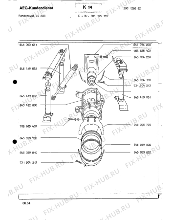 Взрыв-схема посудомоечной машины Rondo (N Rn) RONDOROYAL LV 808 - Схема узла Section2